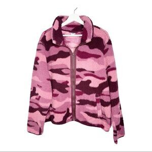OLD NAVY Pink Camo Teddy Jacket 